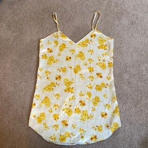🌼 Yellow floral print Slip Dress (M) 🌼